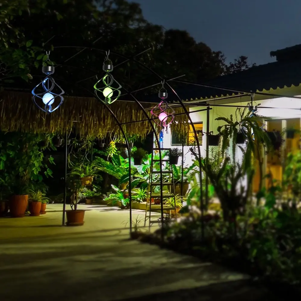 RGB Солнечный колокольчик светодиодный меняющий цвет подвесной светильник