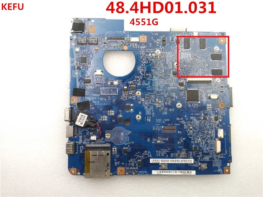 KEFU для acer 4551G материнская плата ноутбука 48.4HD01.031 Мб. PV301.001 DDR3 испытания | Компьютеры