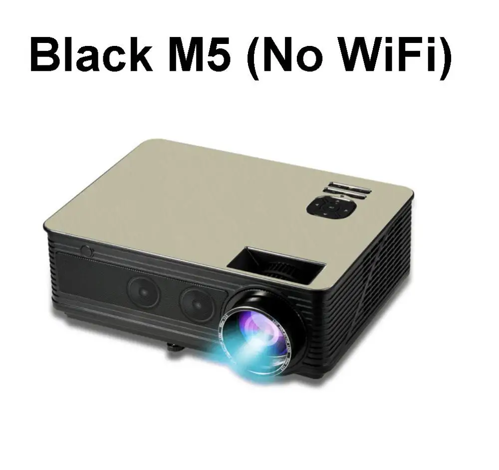 Poner Saund M5 светодиодный проектор для домашнего кинотеатра 3D проектор Full HD HIFI колонки на выбор Android M5 Wifi PK светодиодный 96 Projetor - Цвет: M5-black