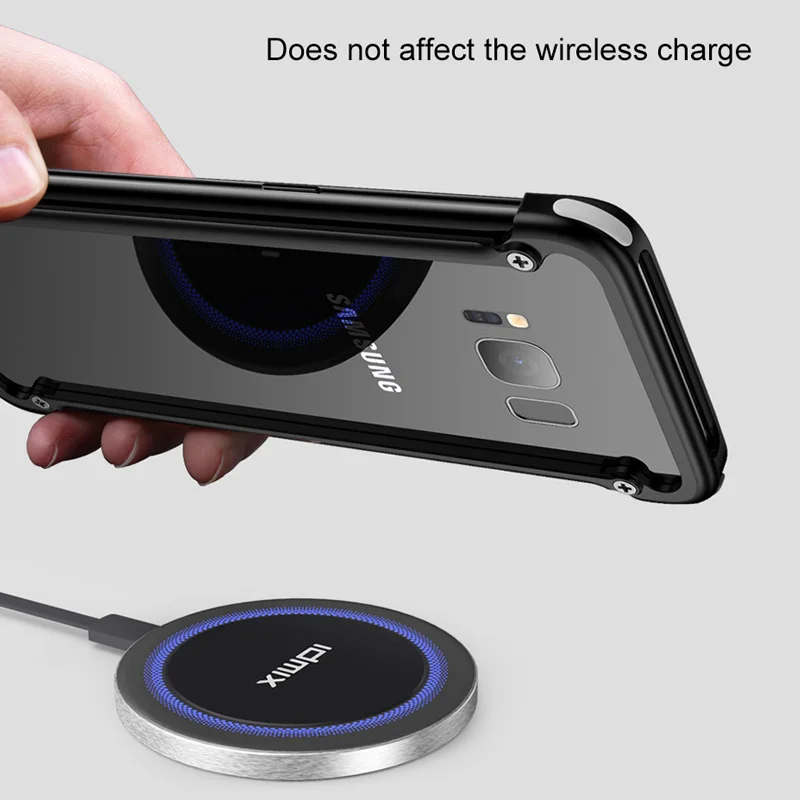 OATSBASF подушка безопасности металлический бампер чехол для samsung Galaxy S9 S8 Plus