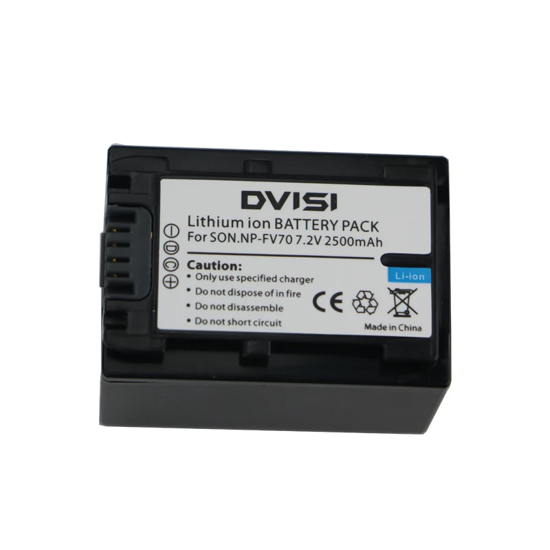 

DVISI TOP Quality 2500mAh NP-FV70 NP FV70 NPFV70 Camera Battery for Sony NP-FV50 FV30 HDR-CX230 HDR-CX150E HDR-CX170 CX300 Z1