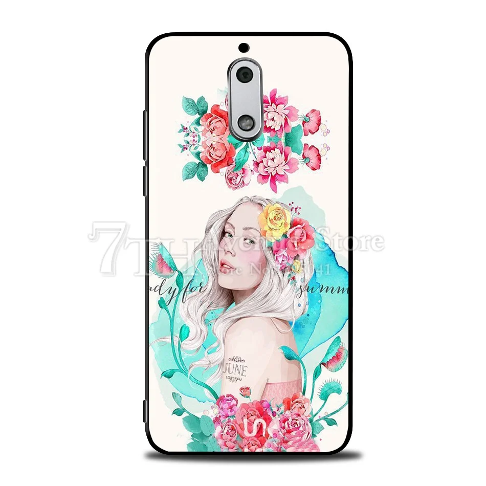 Мягкий чехол из ТПУ для Nokia 6 Nokia6 TA-1000 TA-1003 5 дюймов Модный с рисунком мягкий
