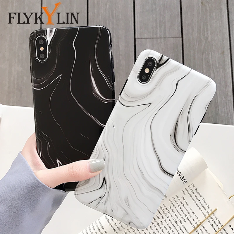 FLYKYLIN классические пары чехол для iPhone 7 6 S 8 Plus X XS Max XR задняя крышка мягкий IMD