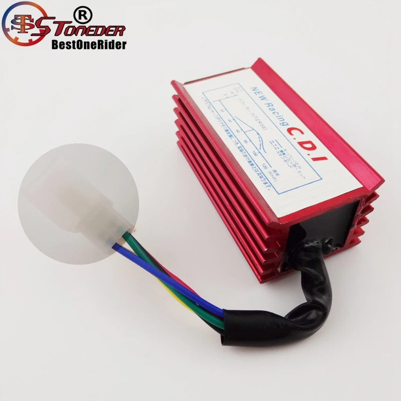 STONEDER красный 5 Pin гоночный AC Зажигание CDI Коробка для 50cc 90cc 110cc 125cc 140cc 150cc 160cc питбайк CRF50 TTR XR SSR YCF