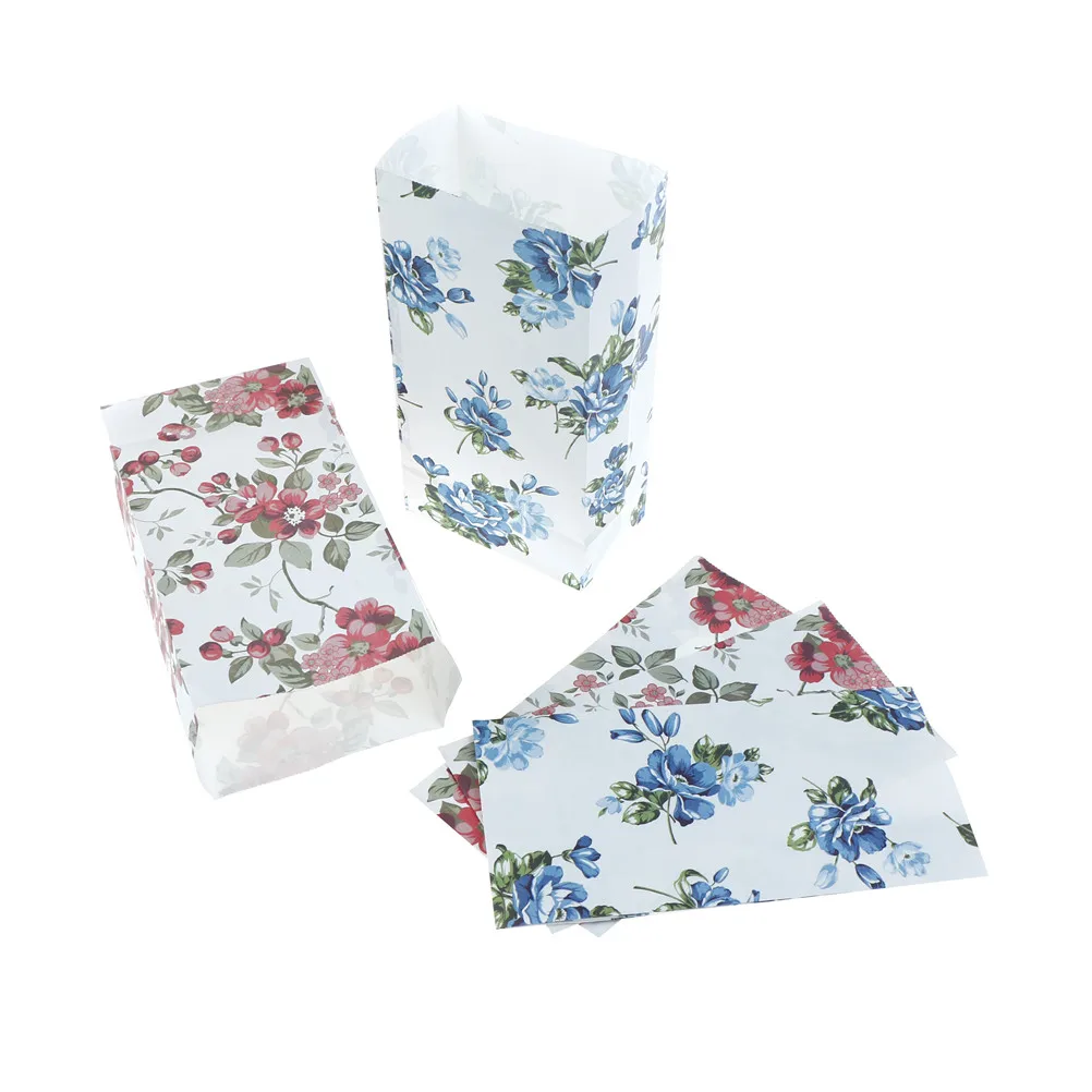 1 шт. милый цветочный бумажный подарочный пакет вечерние сумки для конфет и