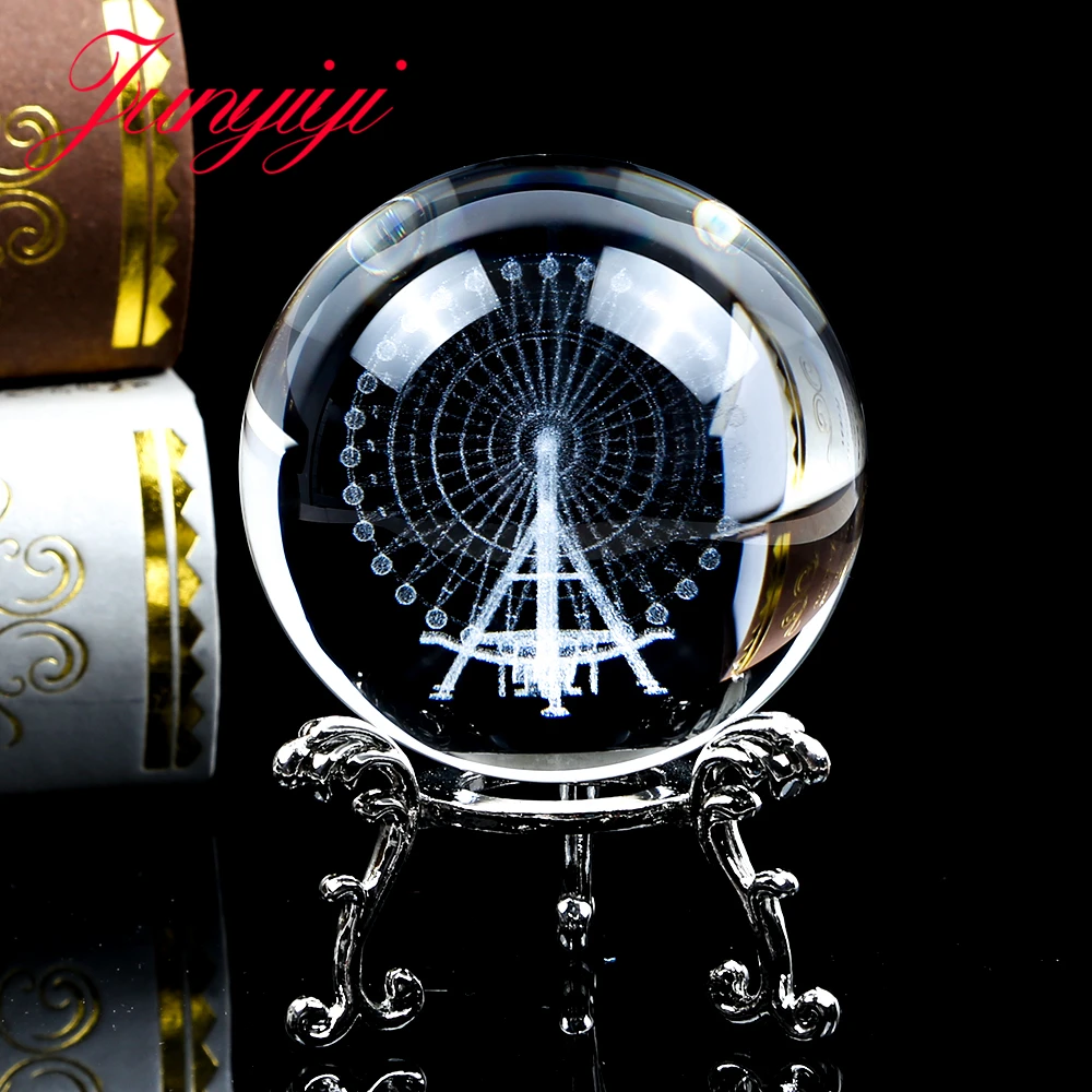 Миниатюрные декоративные шары на колесиках обозрения хрустальные линзы для