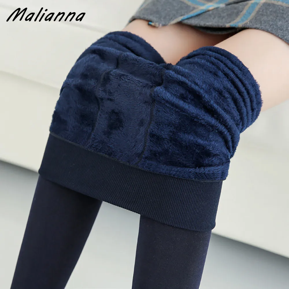 2017 высокий эластичный пояс зима плюс бархат утолщаются Для женщин девочек