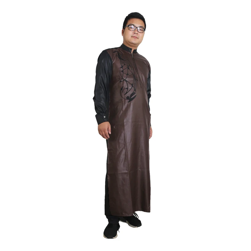 men brown H& D африканская одежда традиционные платья для пар для мужчин и женщин костюм Базен riche вышивка дизайн Дашики Халат - Цвет: men brown