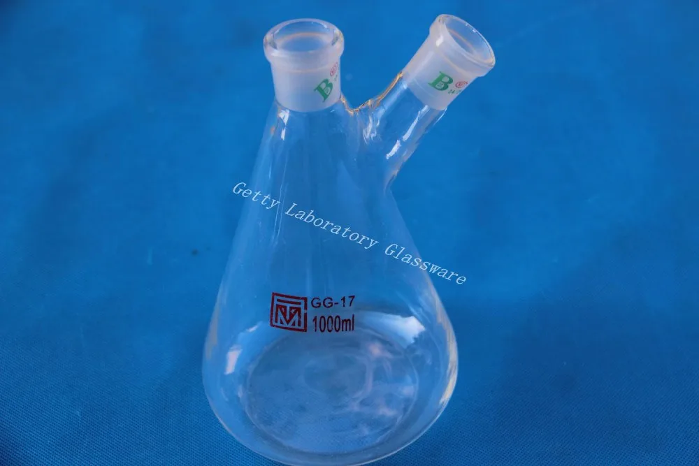 Коническая колба 1000 мл Erlenmeyer с двумя 24/29 соединениями | Канцтовары для офиса и