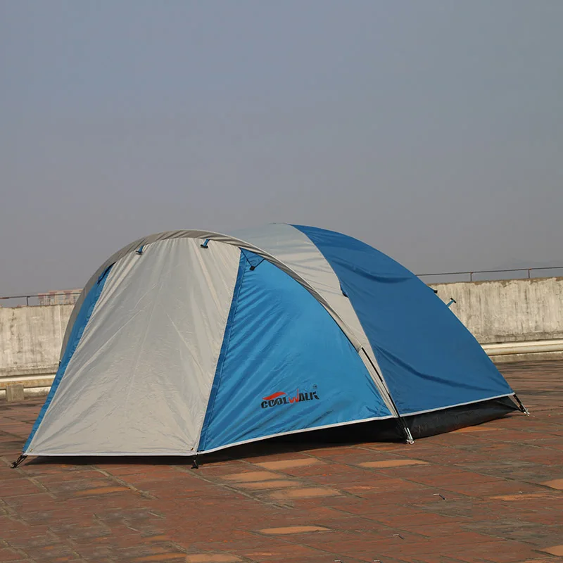 BLUE WITH GREY COOLWALK Весенняя большая кемпинговая палатка Сверхлегкая походная Пляжная палатка для рыболовства на открытом воздухе 2 человека для пикника туристические палатки tente 2 personnes - Цвет: BLUE WITH GREY