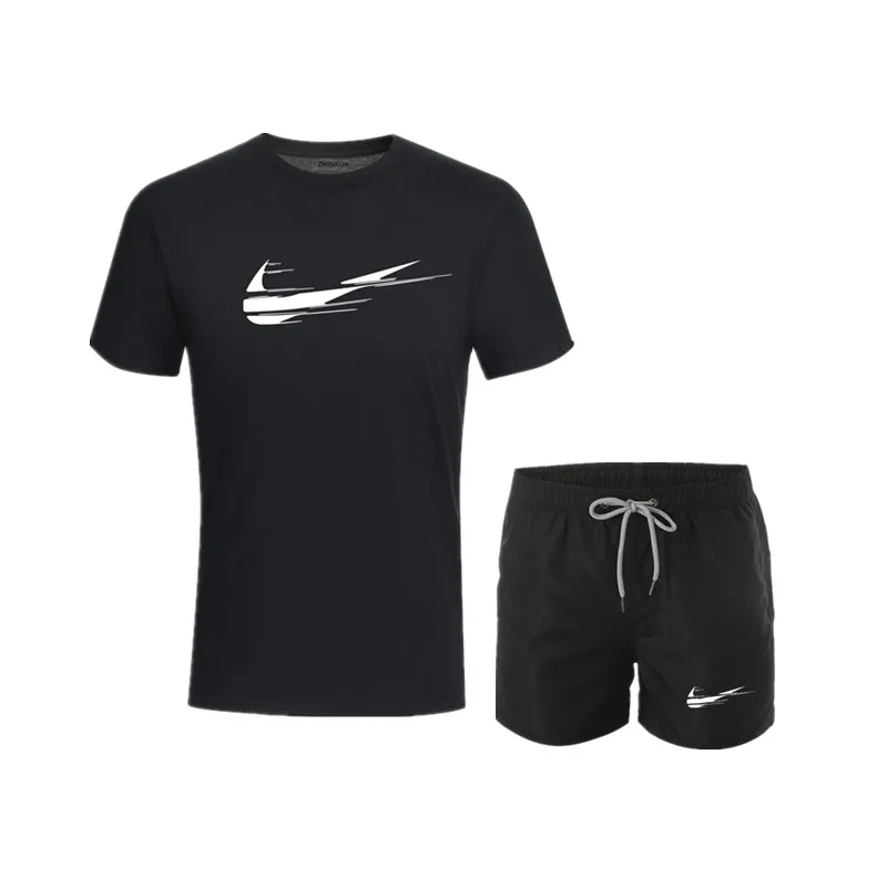 Лето 2019 г. Мужские шорты для бега + футболка мужская спортзала спортивные бег
