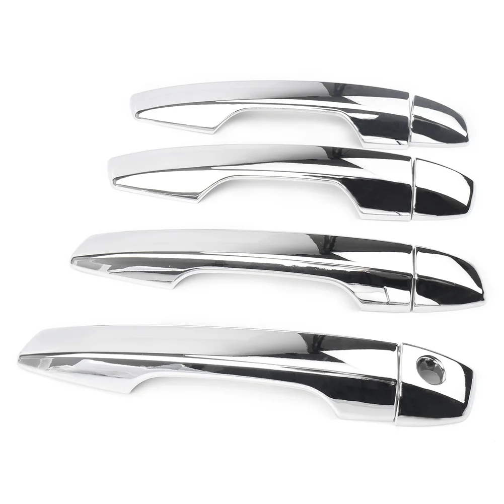 Хромированная крышка ручки двери отделка Украшения смарт отверстия для Mitsubishi