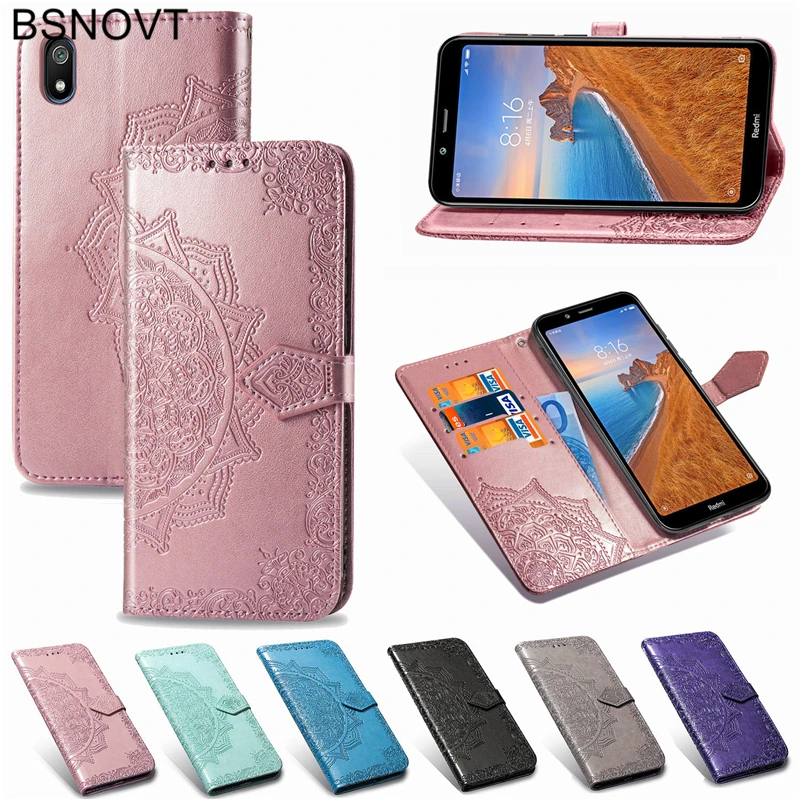 Чехол для Xiaomi Redmi 7A силиконовый Кожаный противоударный чехол бумажник телефона 5