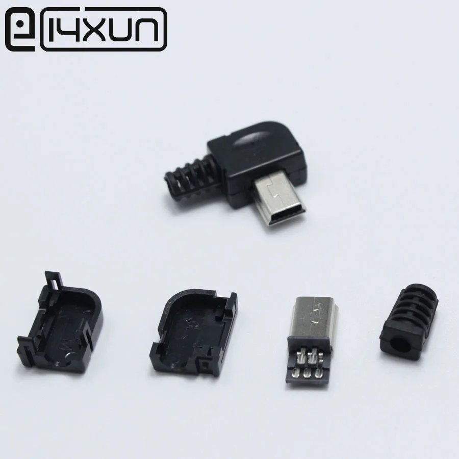 10 комплектов DIY Мини USB 5Pin сварочный Тип Штекерный Соединитель 3 в 1 90 градусов