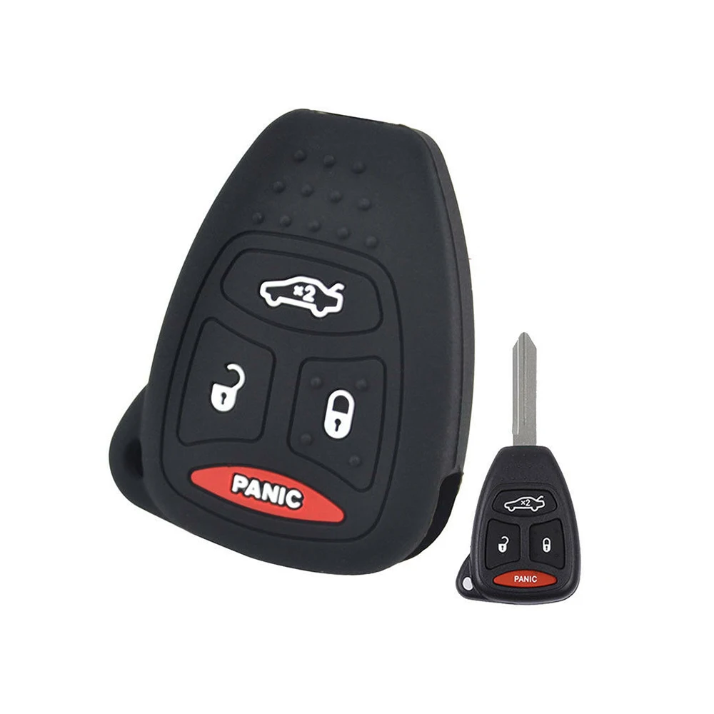 4 кнопки силиконовый дистанционный чехол для ключей от машины JEEP Dodge Chrysler карта