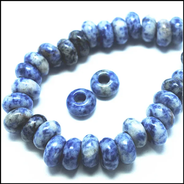 5 шт. бусины разделители из натурального камня Европейский бисер pandorra с большим