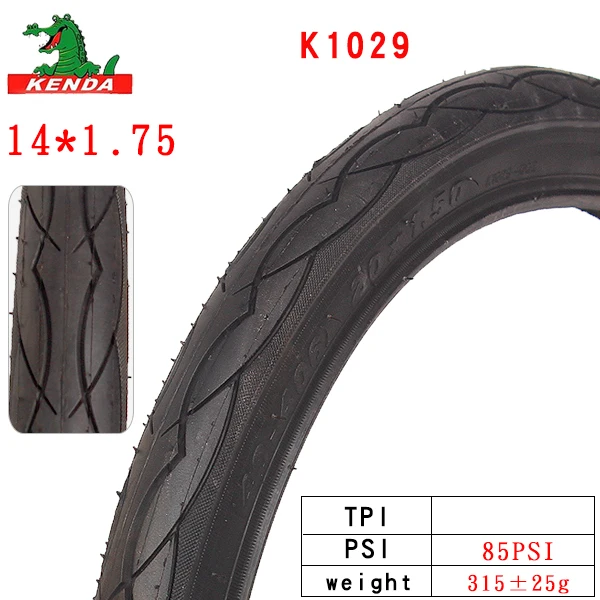 K1029 14X1.75 Kenda детский балансировочный велосипед 12 14 дюймов 1,35 1,5 1,75 K909 K912 K193 K1029 детский скутер шины для велосипеда - Цвет: K1029 14X1.75