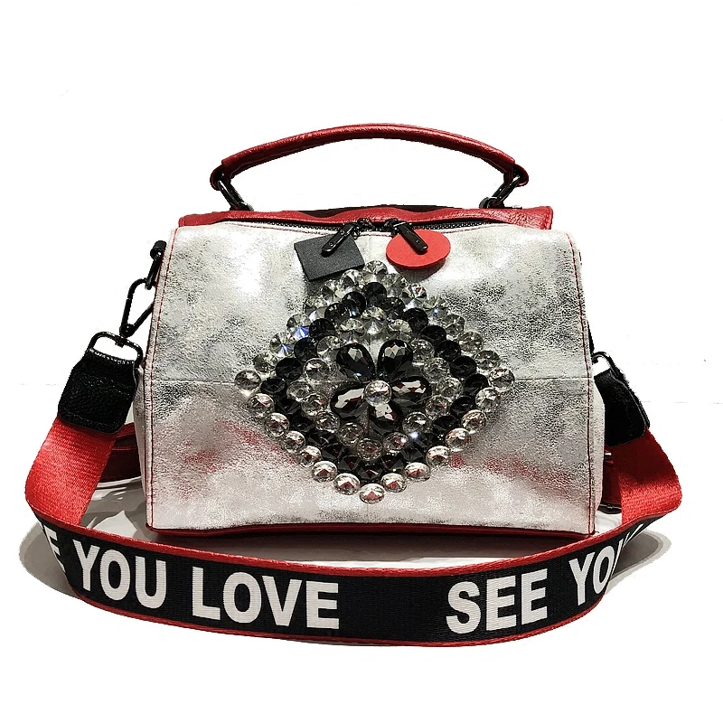 Women Diamonds PU Leather Casual Handmade Woven Tote Bag Vintage Shoulder Retro Large Capacity Messenger Bags | Багаж и сумки