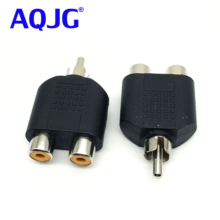 

AV аудио 1 RCA штекер на 2 гнезда RCA адаптер разъем 2 шт.