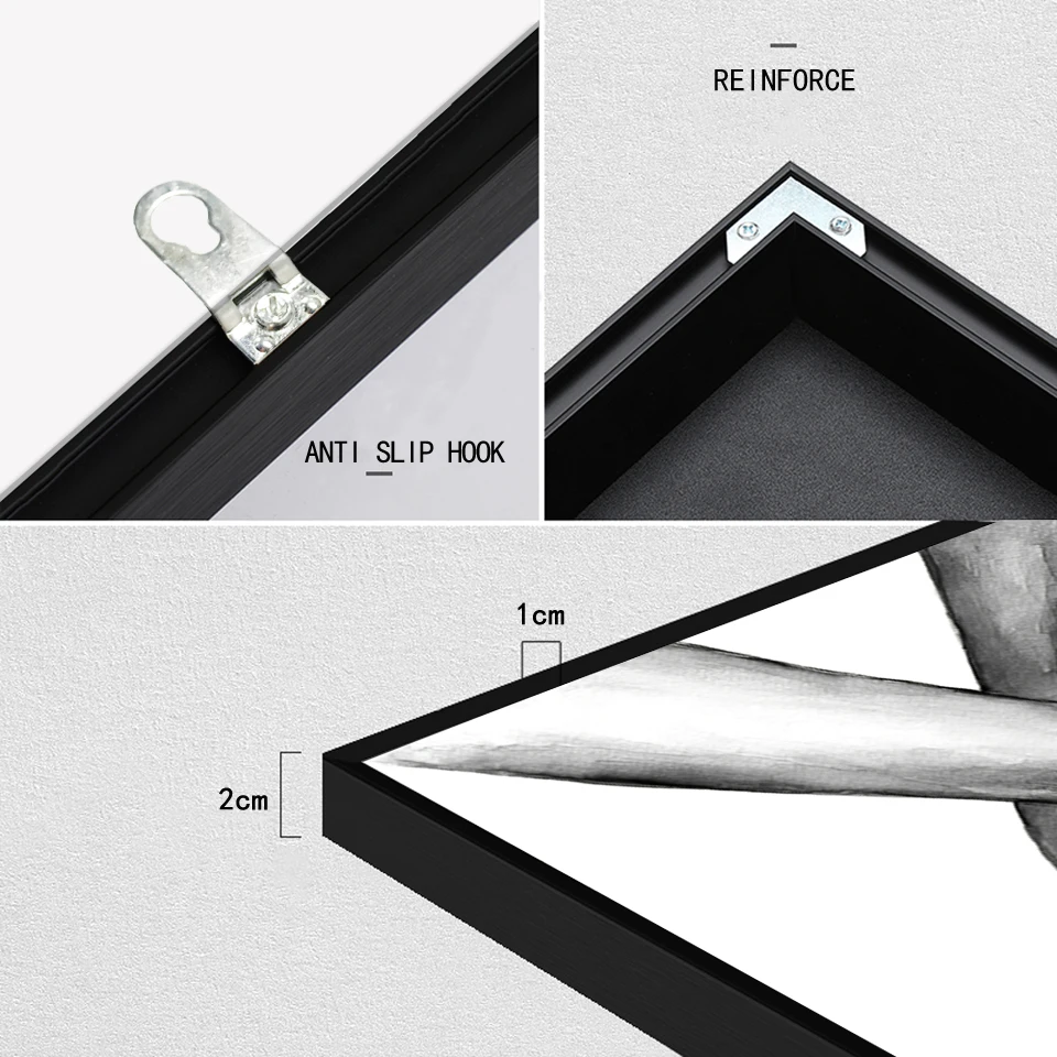 Черно-белая картина с удержанием рук холст принты скандинавский постер цитата