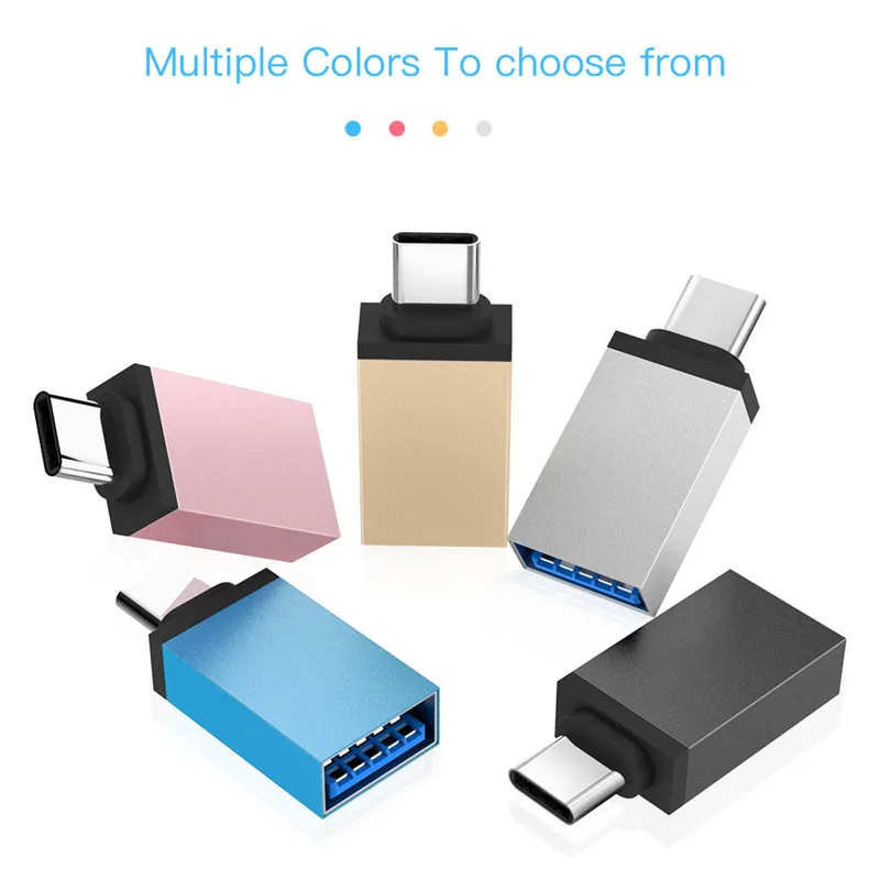 Type-C телефонный адаптер типа OTG-C Мужской к USB 3,0 Женский конвертер кабель для samsung s8 s9 Xiaomi mix 2s huawei P10 P20 Macbook