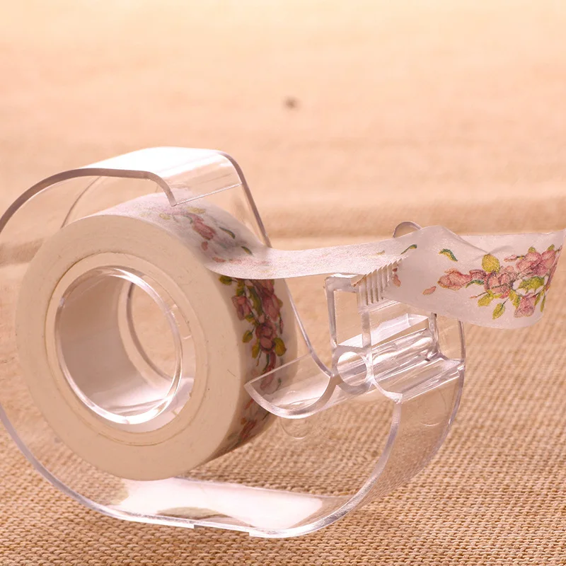 

Masking Tape Dispenser Washi Tape Storage Box Cutter Holder For Kids Stationery Plastic Tape Desk Organizer School Office Supply
