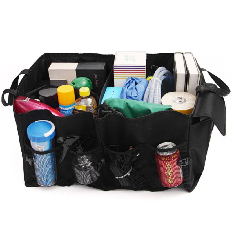 Car Black Trunk Storage Bags Box Auto Accessories Organizer Collapsible Toys Food Stowing Tidying | Автомобили и мотоциклы