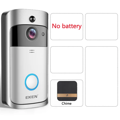 Eken V5 wifi дверной звонок умный IP видеодомофон дверной звонок камера для квартиры ИК сигнализация беспроводная камера безопасности - Цвет: Option3