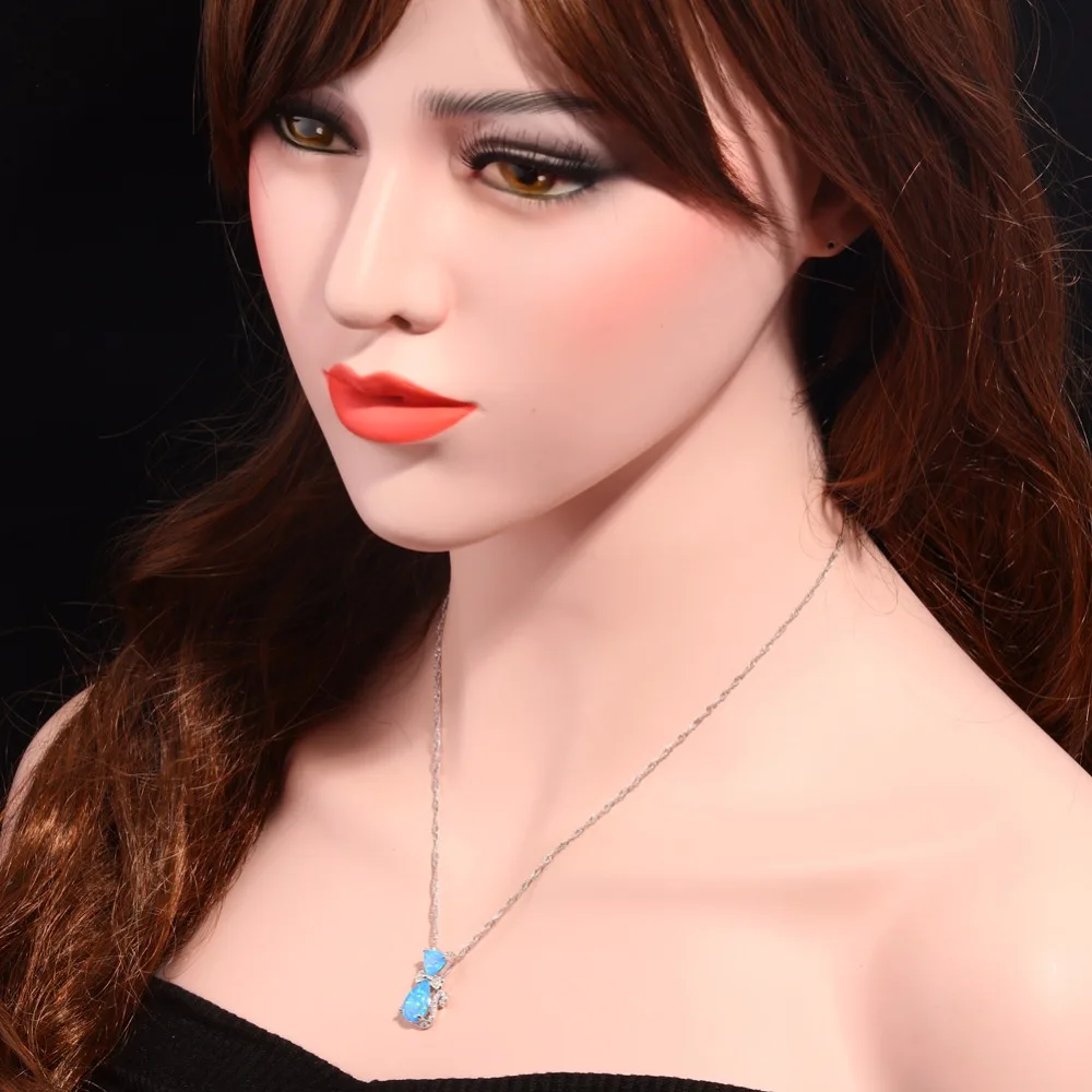 Cinily создан Синий огонь опал кубического циркония Посеребренные оптовая продажа