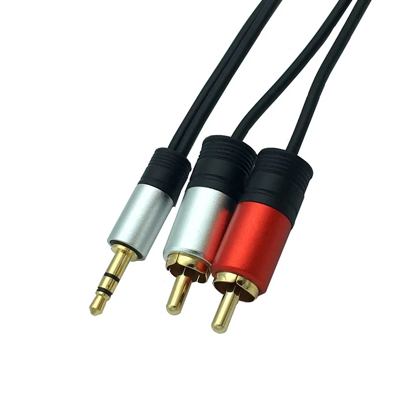 3 5 мм Aux до 2RCA Y сплиттер стерео аудио кабель мужской тип OFC проводник высокая