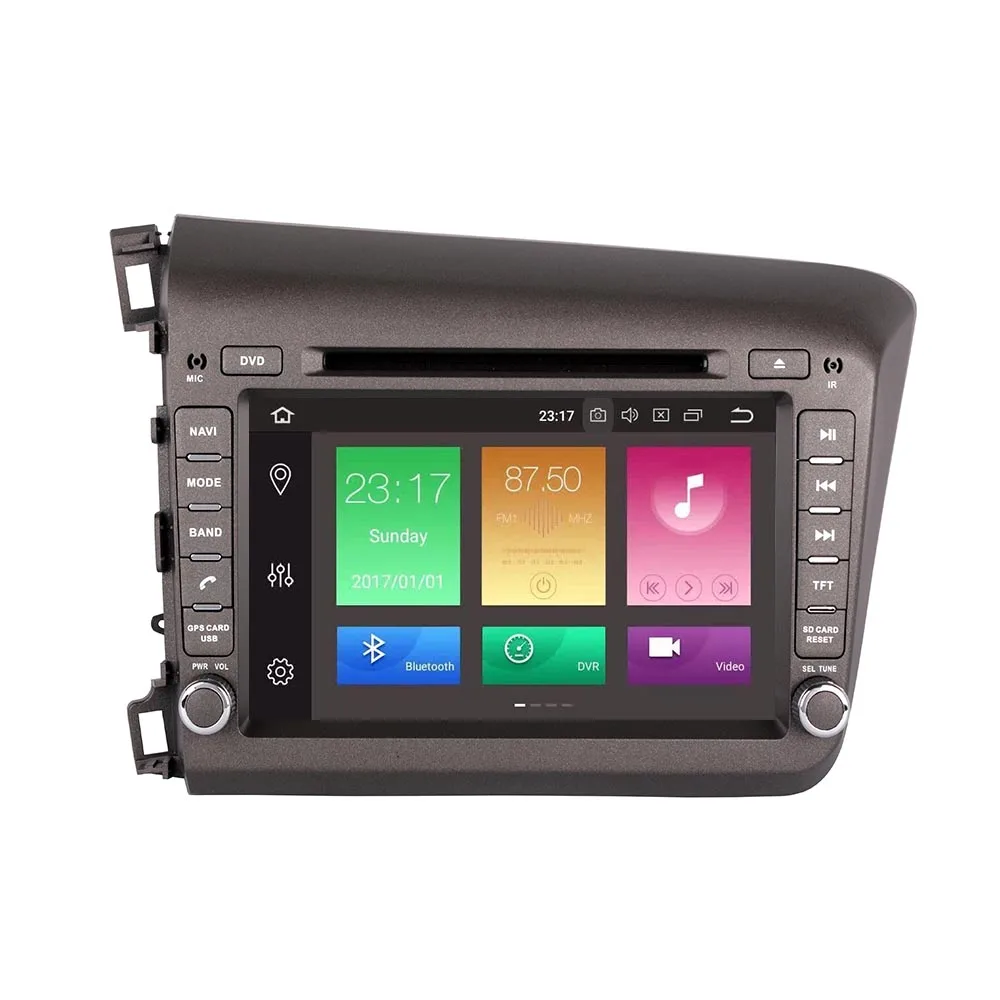 8 дюймов 4G android 10 автомобильный dvd gps плеер для honda civic 2012 2014 авто радио навигация