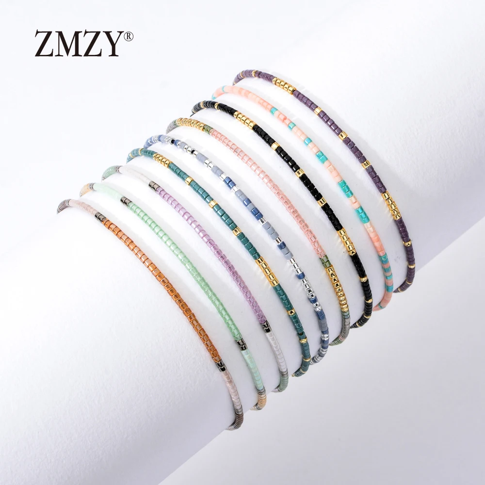 ZMZY Браслет Миюки Joyeria Новая бижутерия Pulseras богемный стеклянные бусины тонкие