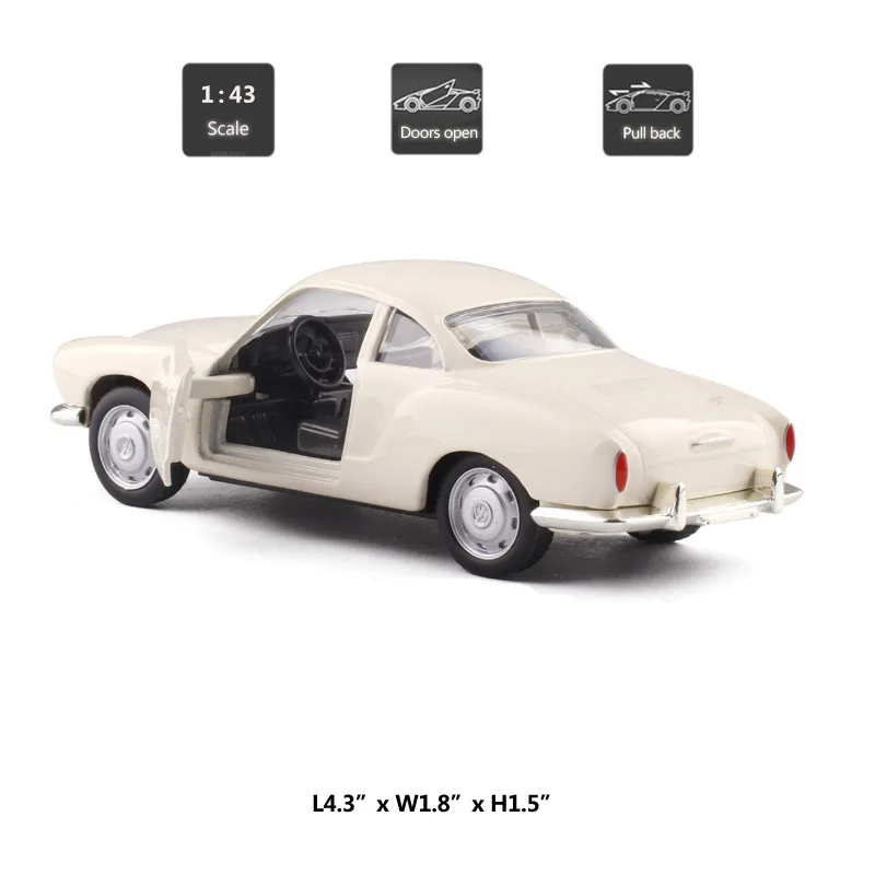 Модель HOMMAT 1:43 Karmann Ghia 1968 винтажная модель автомобиля литые под давлением