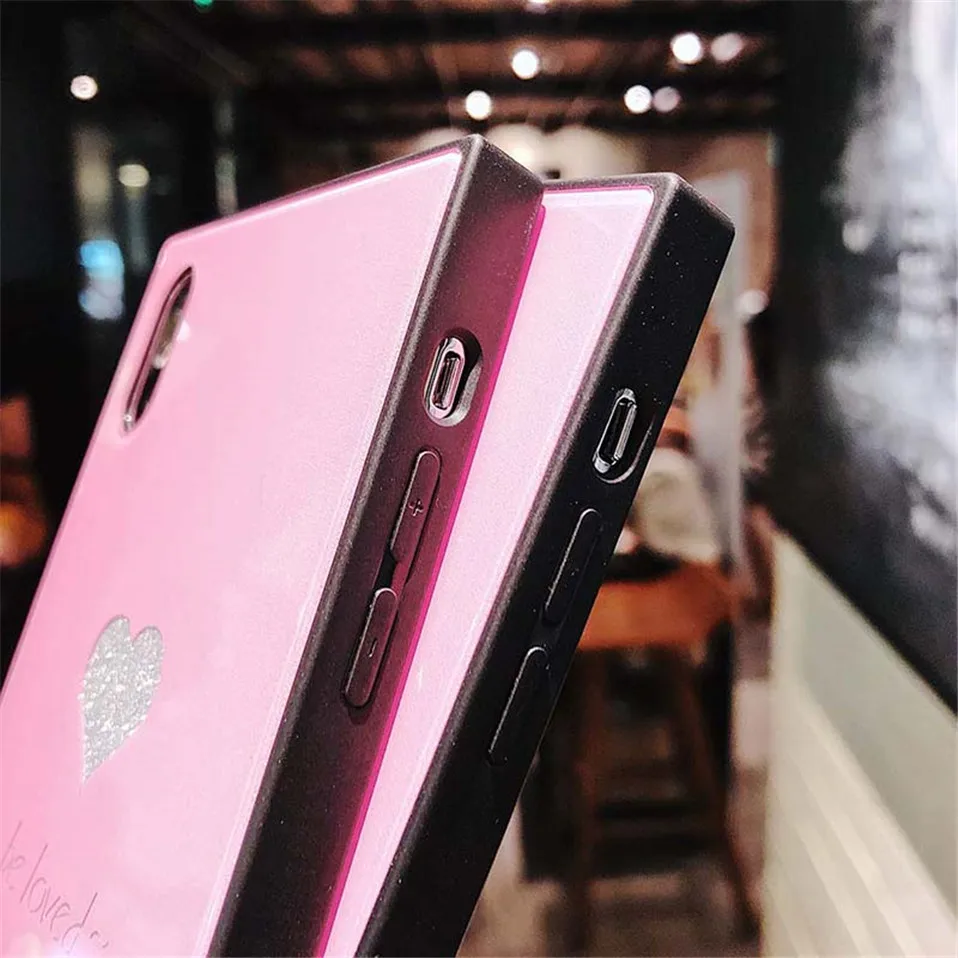 Стекло крышка для iPhone 6 6S 7 8 плюс Чехол X S принципиально закаленное назад случаи |