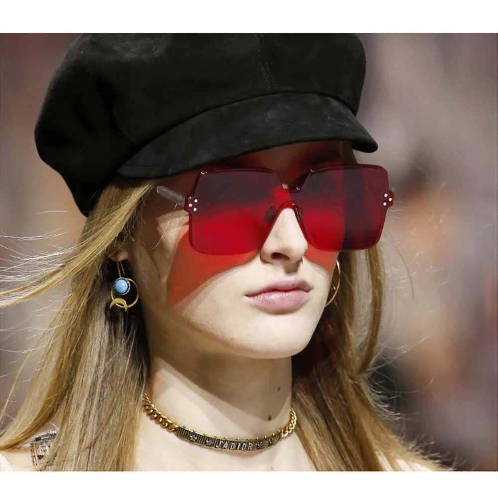 Новое поступление 2020 безрамные солнцезащитные очки женские модные дизайнерские