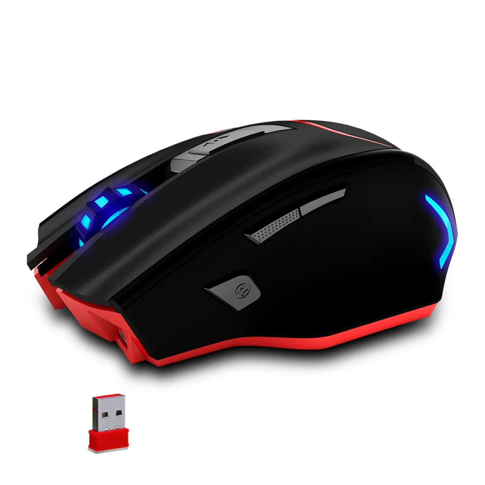 Zelotes F-18 Двухрежимная игровая мышь 6 уровня 3200 dpi 500Hz Беспроводная 7 цветов компьютерная мышь складная дорожная записная книжка немой