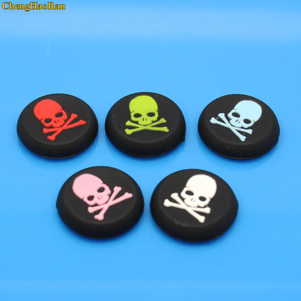 2 pcs for Dualshock 4 PS4 Pro Slim Controller Skulls Rubber Silicone Analog Controller Stick Grips Caps For PS3 For Xbox 360 One