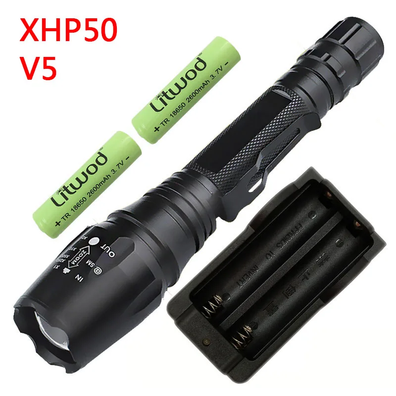 Option B Litwod Z20 1282 CREE XLamp XHP70& XHP50 высокомощный тактический светодиодный фонарь, светильник 18650& 26650 фонарь на батарейках - Испускаемый цвет: Option B