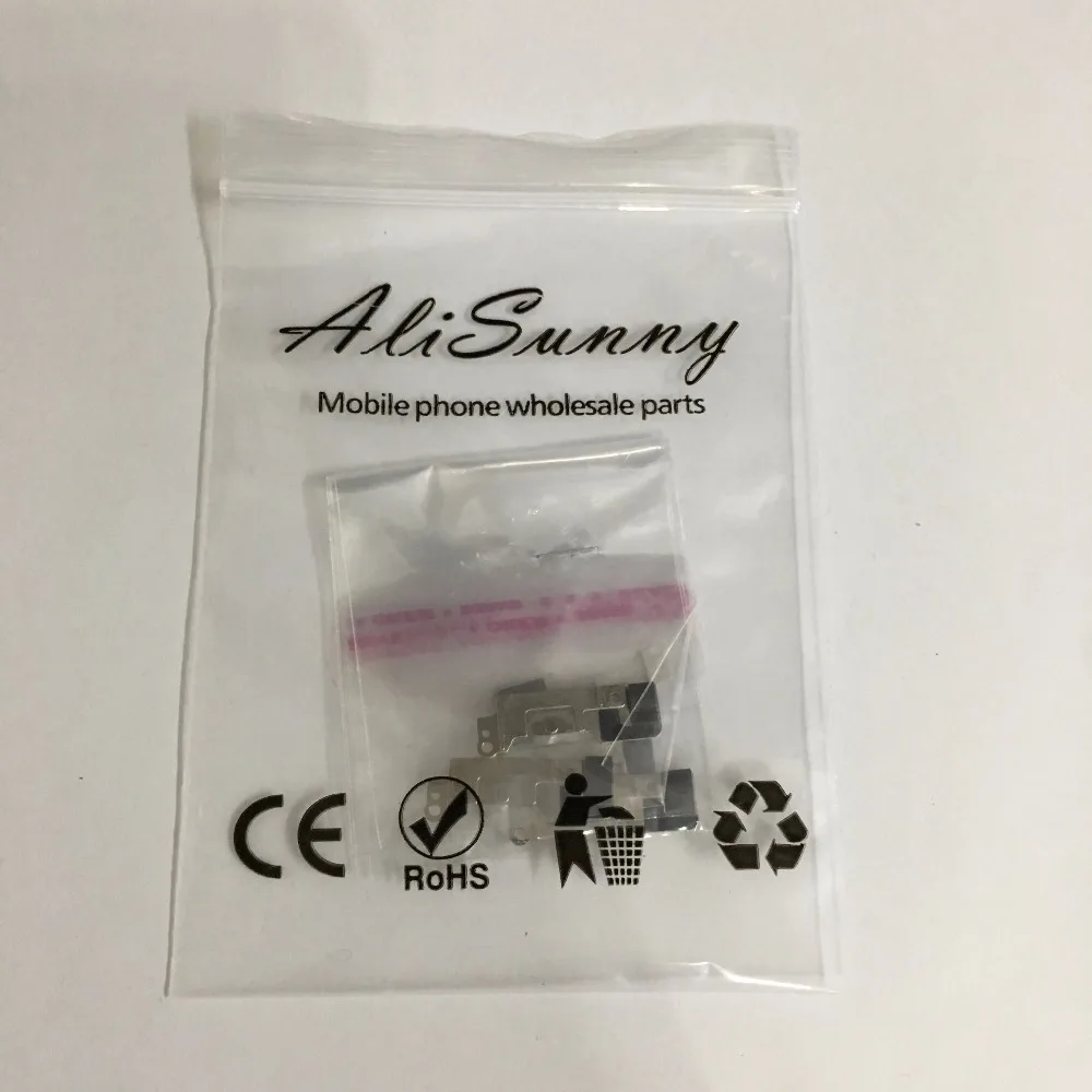 AliSunny 10 шт. металлическая кнопка «Домой» кронштейн для iPhone 7 6 6S Plus 6SP 6G 6Plus держатель пластины прокладка клип запасные части
