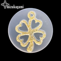 uv resin jewelry liquid silicone mold clover flowers white resin molds charms for diy handwork jewelry finding accessories