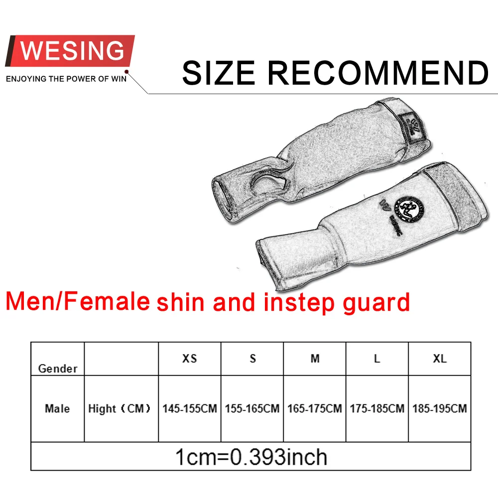 

Wesing Muay Thai Shin Pads MMA Shin Instep Foam Pads