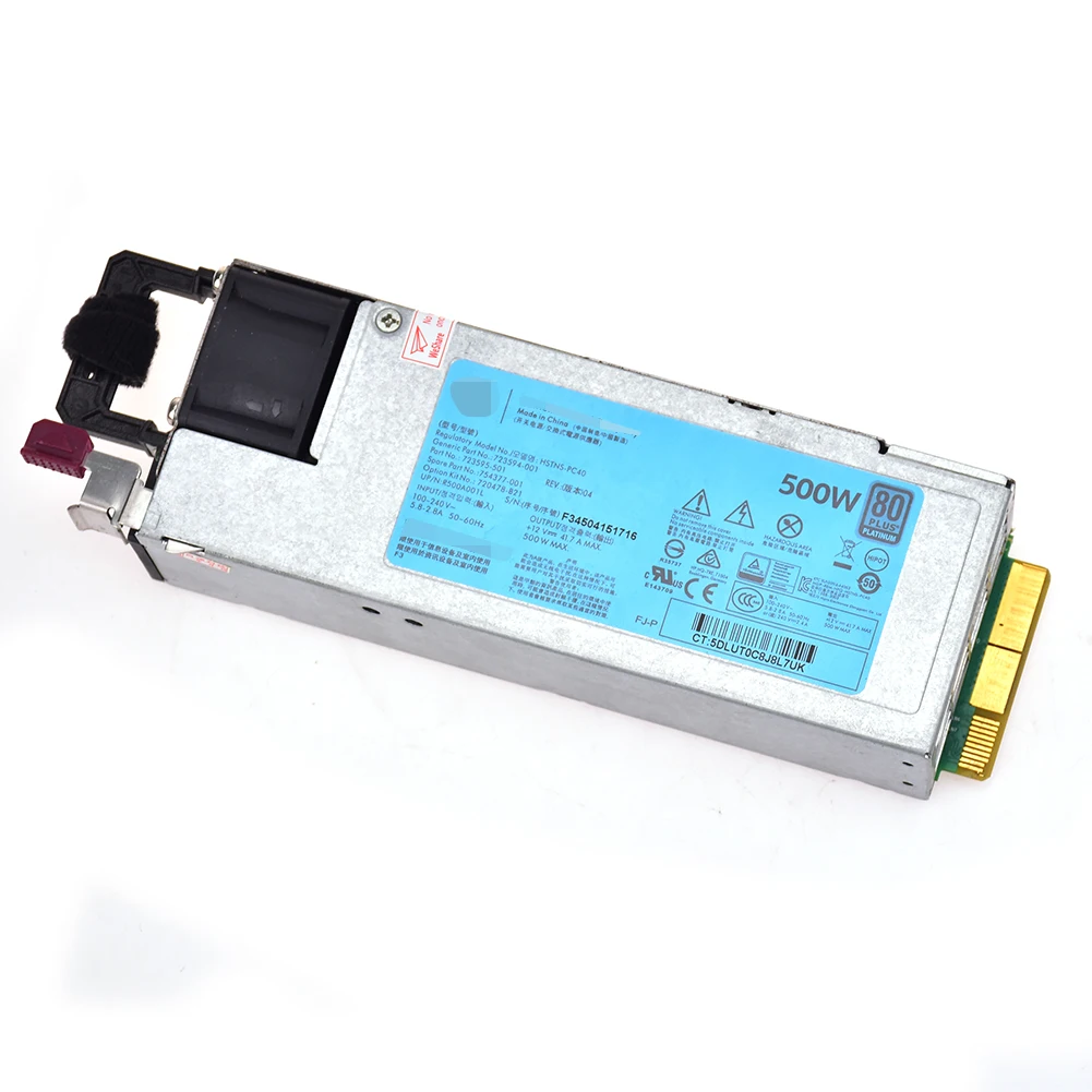 

Used for G9 500W Server Power 720478-B21 754377-001 723594-001 HSTNS-PC40 Power Supply PSU