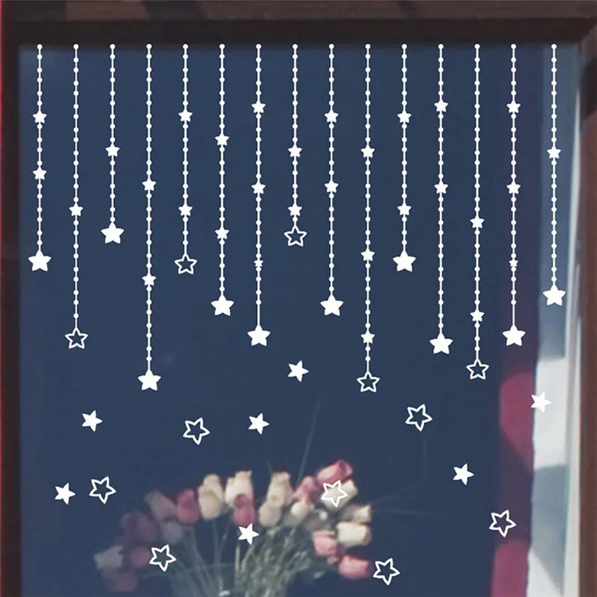 Лидер продаж 2017 высокое качество съемная Рождественская звезда настенная