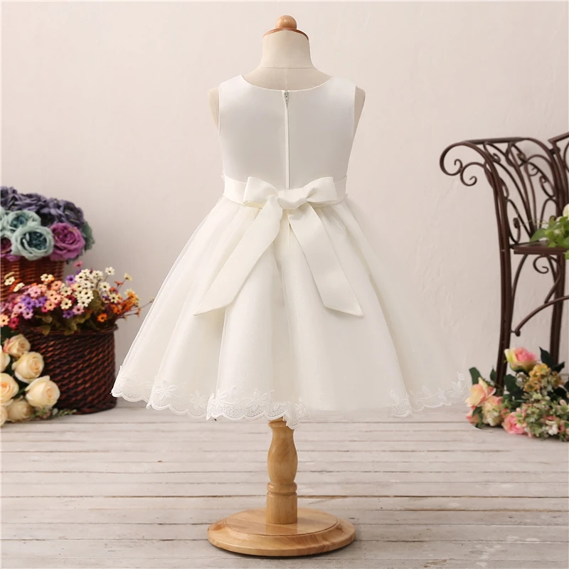 Бальное платье до середины икры милое с цветочным принтом для девочек свадебное