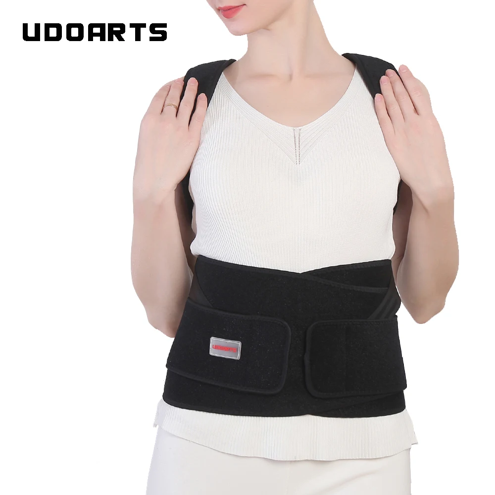 Udoarts Adjustable Back Support Brace With Posture Corrector |