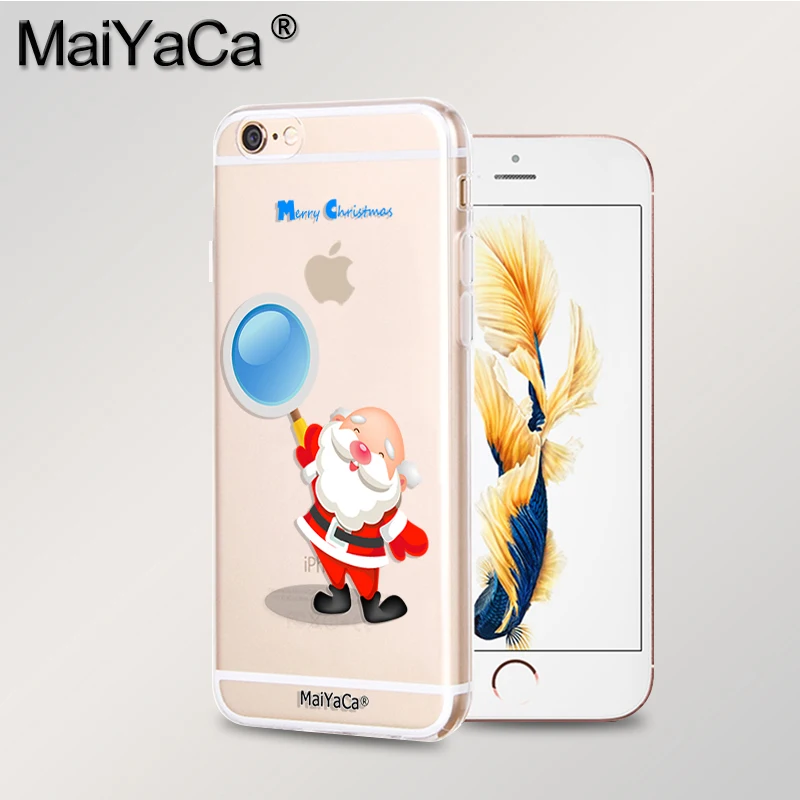 Прозрачный чехол MaiYaCa из ТПУ для сотового телефона с надписью &quotMerry Christmas&quot iPhone x