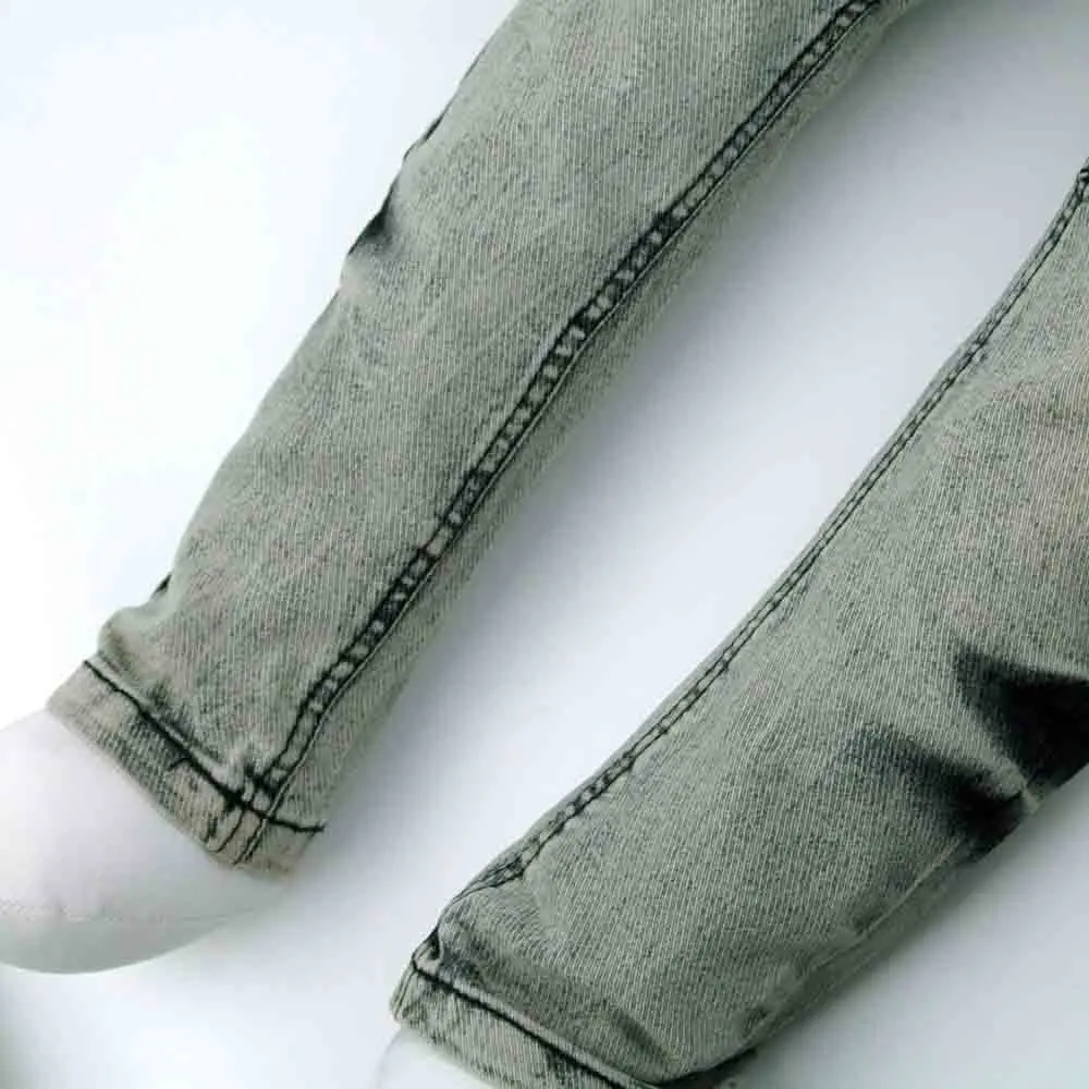 Джинсы для мальчиков-подростков детские джинсовые Капри брюки с вышивкой и