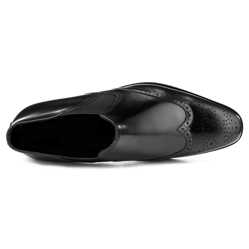 Новинка винтажная официальная обувь из натуральной кожи мужские Ботильоны Челси