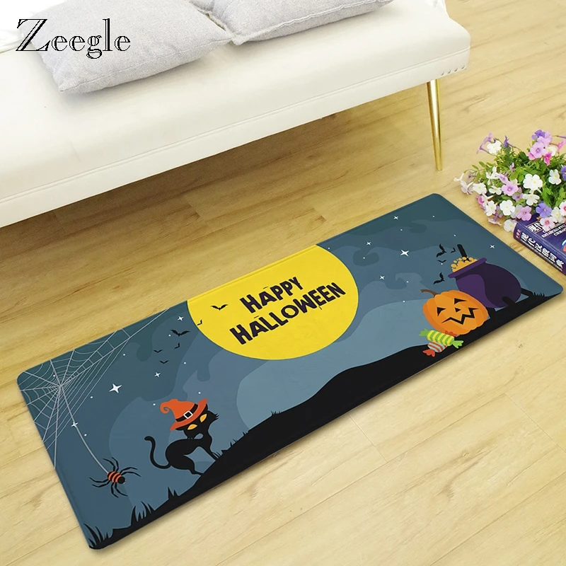 Zeegle Хэллоуин Декор мультфильм коврик Тыква ковер ванная комната водопоглощение