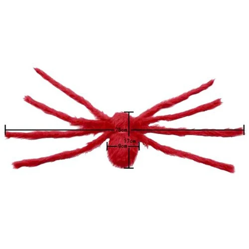 75 см большой паук плюшевый игрушка/Хэллоуин Декор красный и черный|decorative decorative|toy